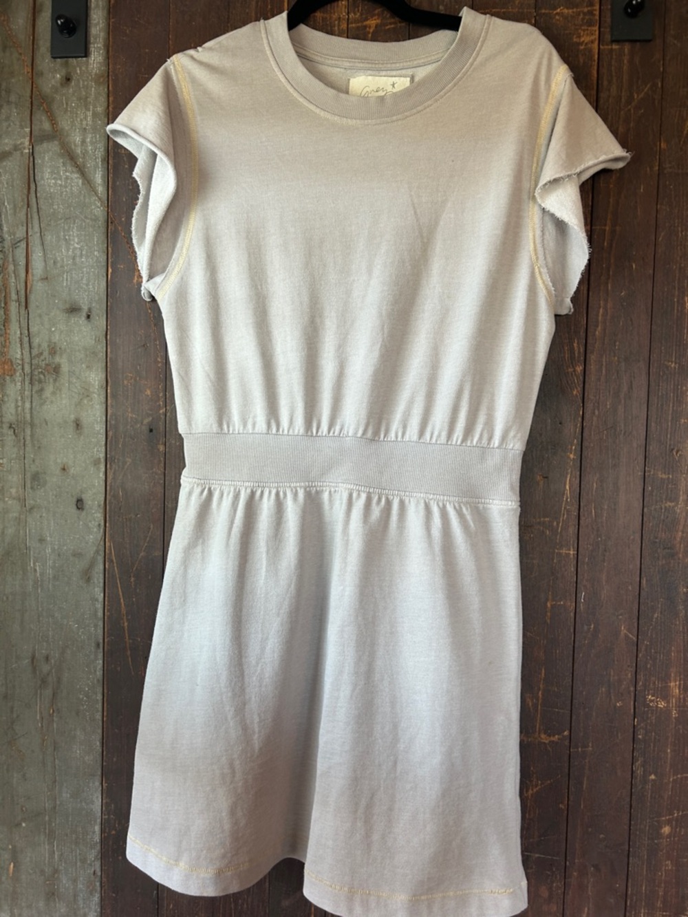 Grey State Soft Light Gray Knit Mini Dress